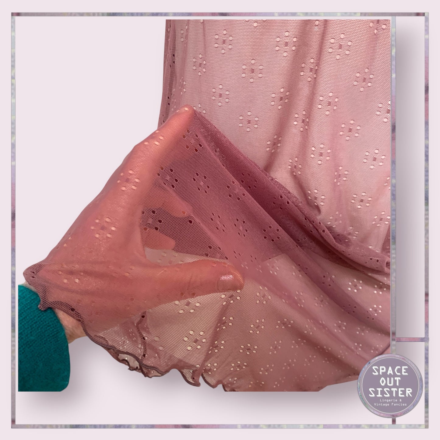 Mauve Short Sheer Nightdress