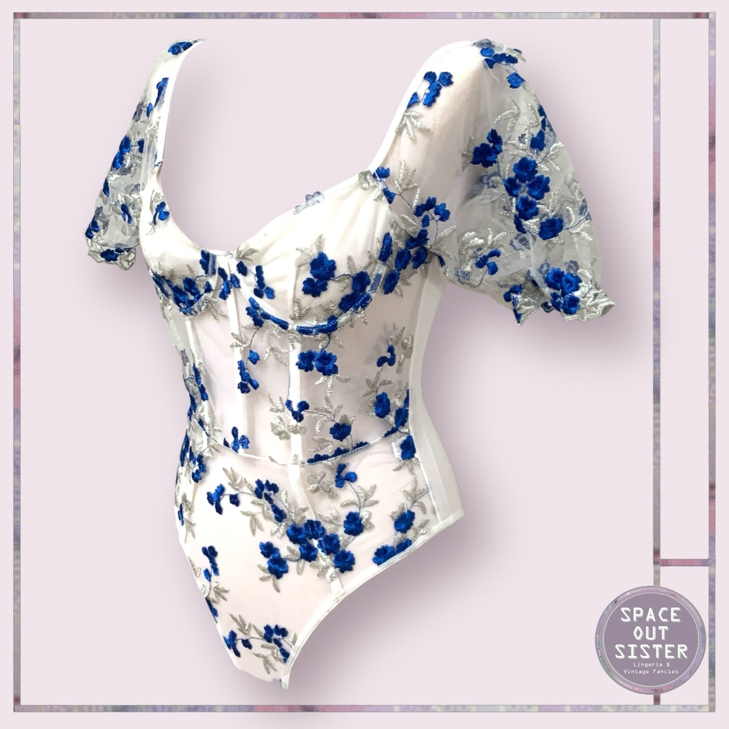 Royal Blue & White Bodysuit