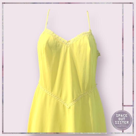 Vintage Circa 1960s Yellow Slip