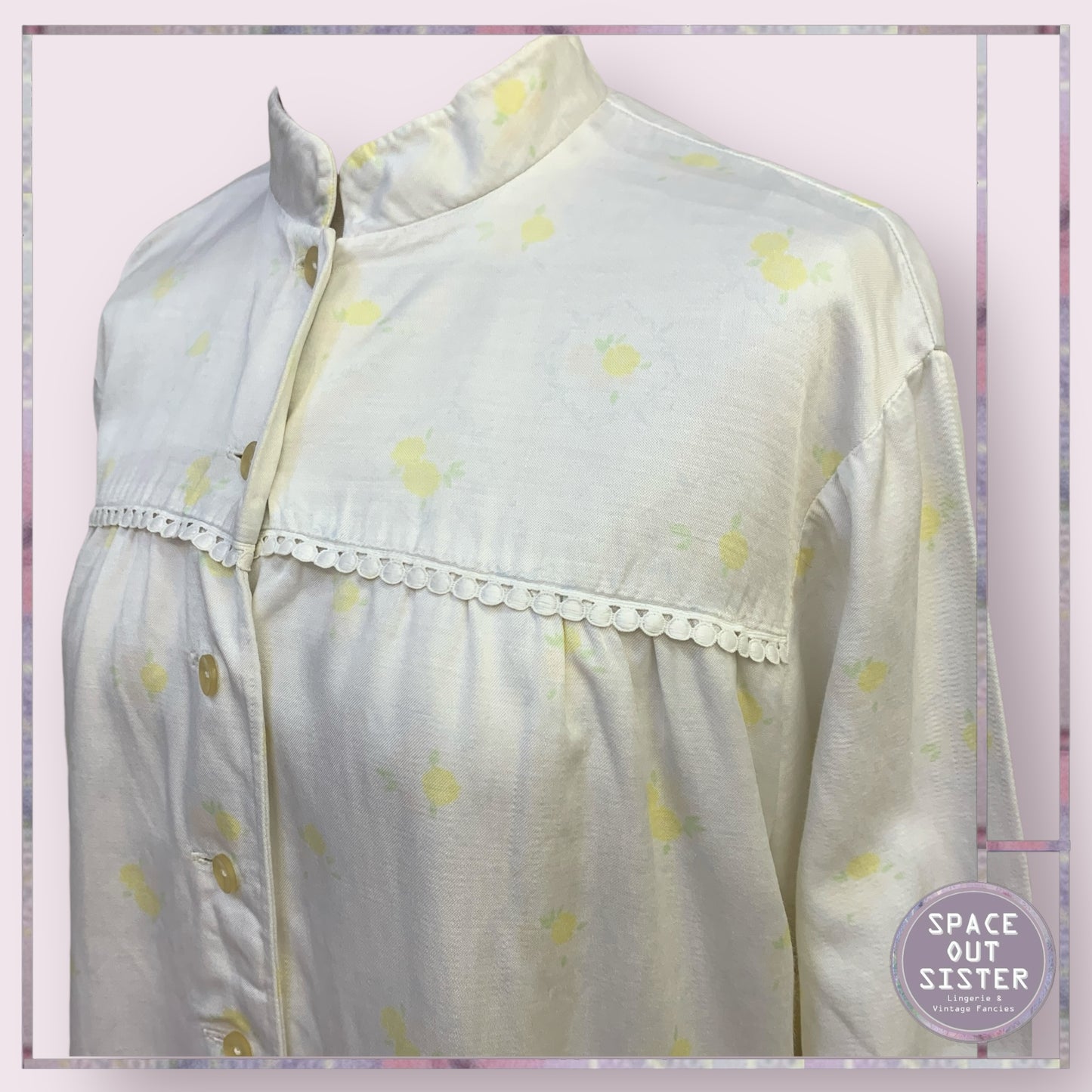 Vintage Lemon Rose Nightdress