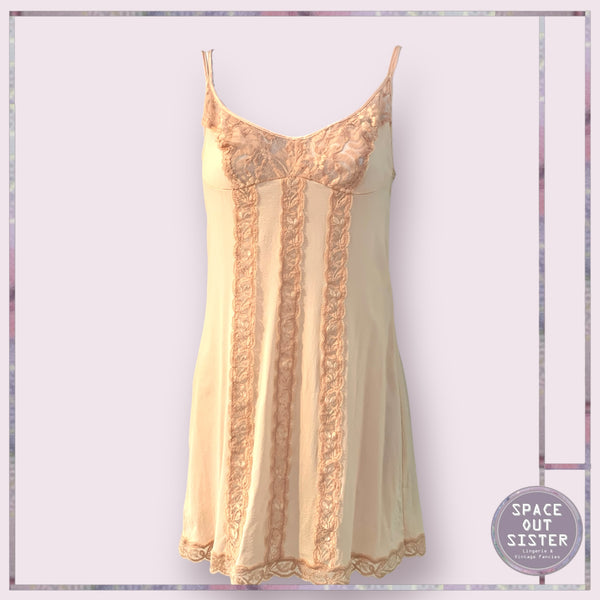 Lá Perla Silk Peach Mini Nightdress