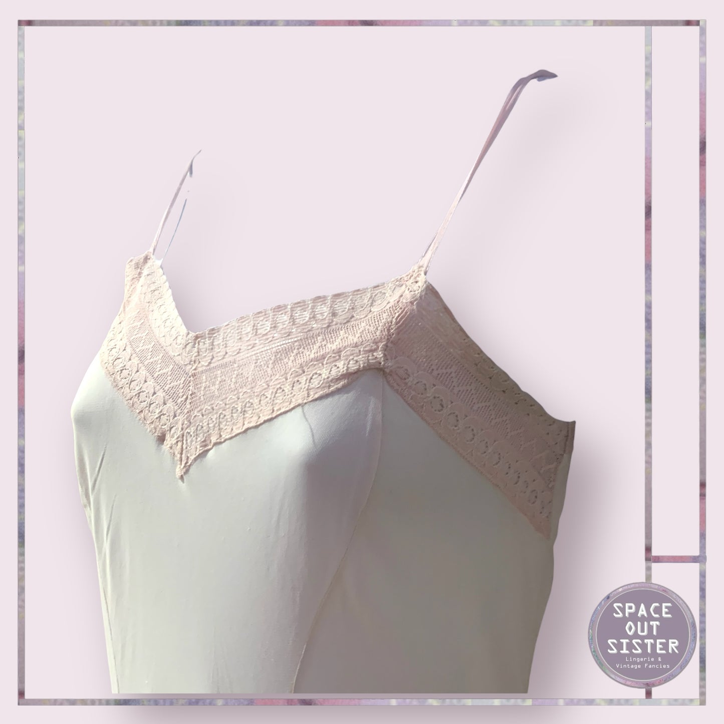 Vintage Crochet Lace Slip