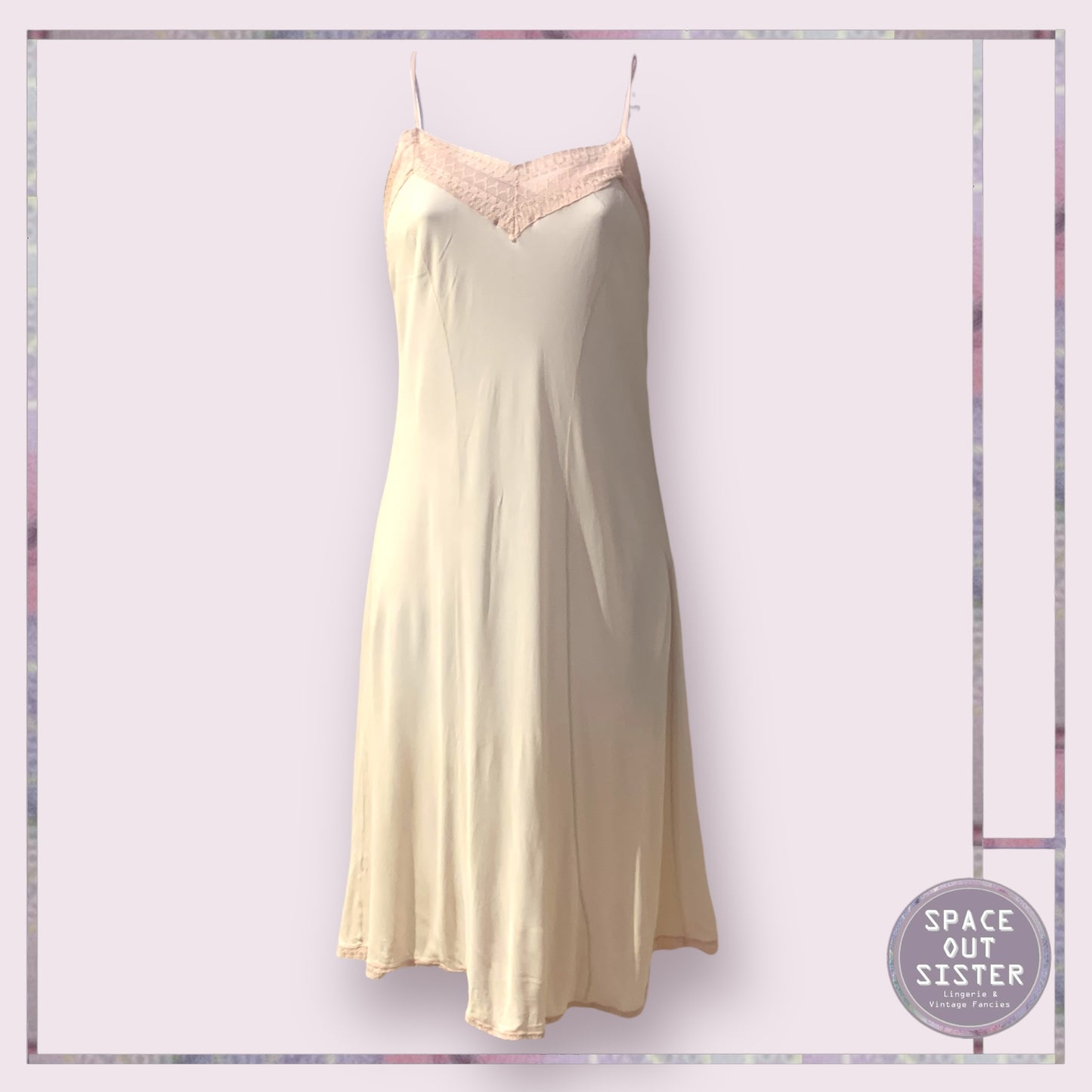 Vintage Crochet Lace Slip