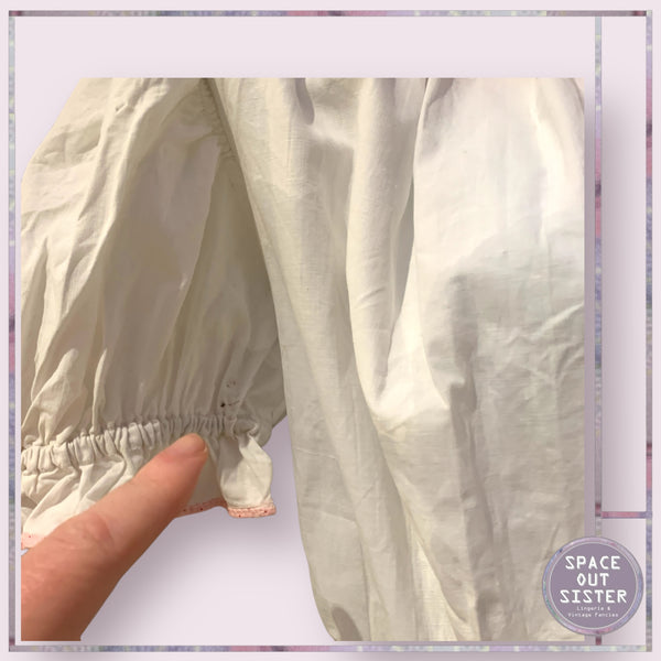 Vintage Cotton Ruffle Nightdress