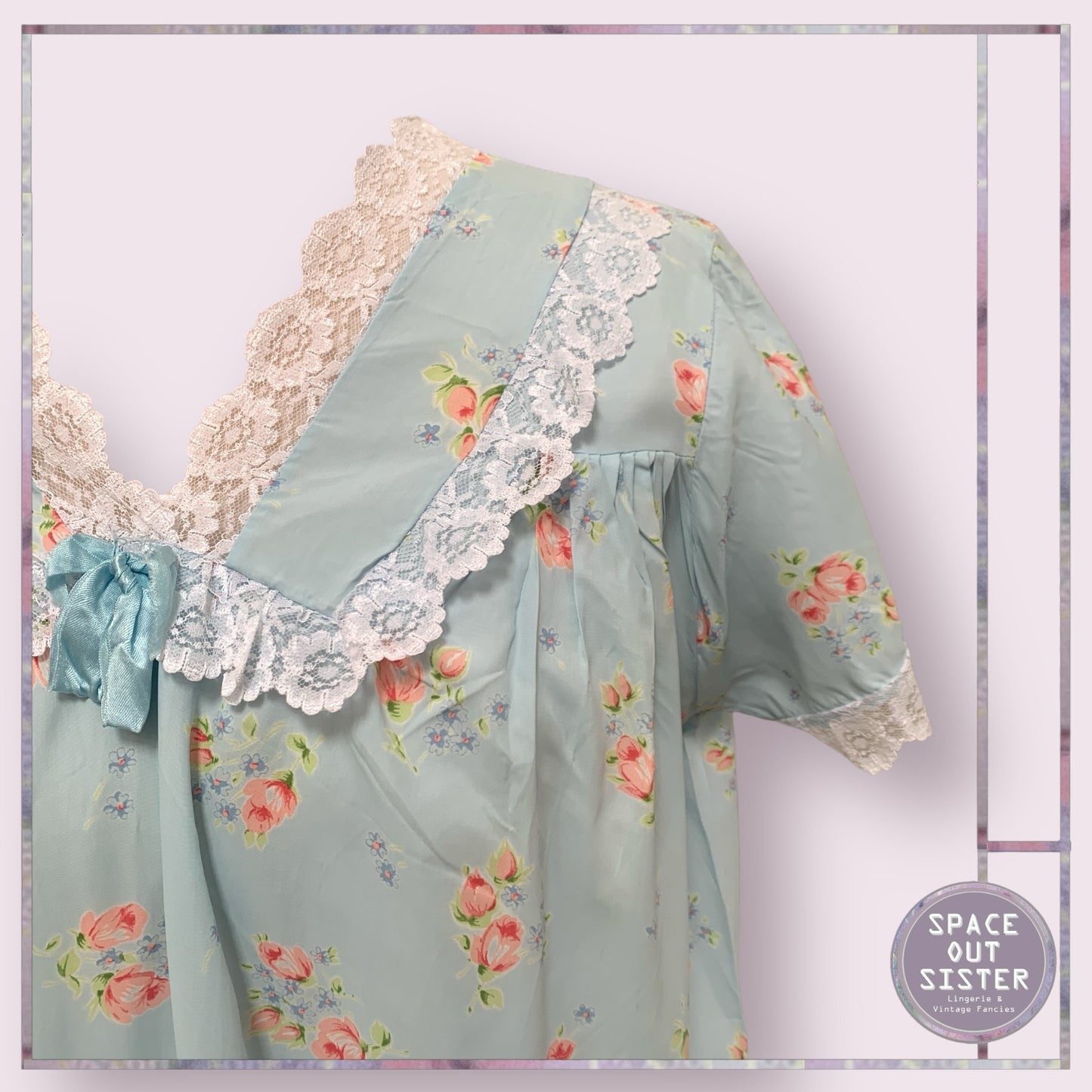 Reserved Vintage Rose Bloom Nightdress