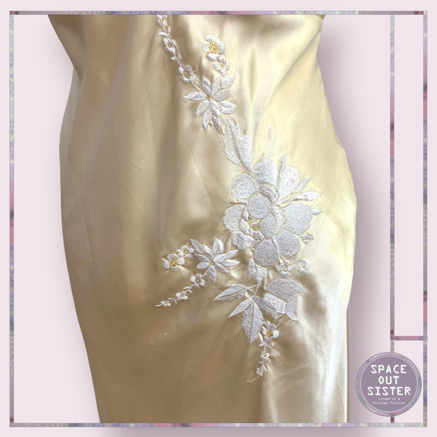 Vintage Golden Slip Dress