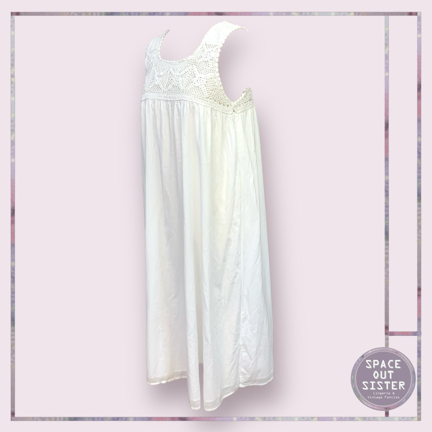 Vintage Crochet Cotton Nightdress