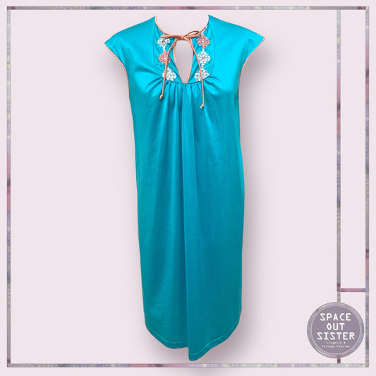 Vintage Turquoise & Orange Nightdress