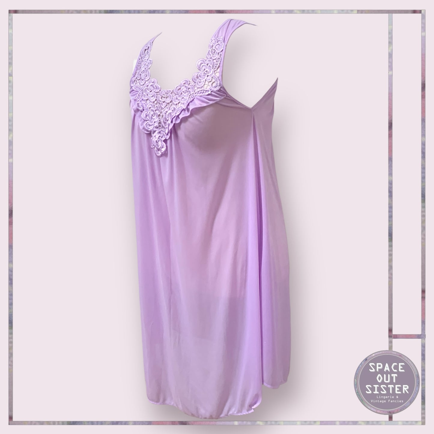 Vintage Purple Guipure Nightdress