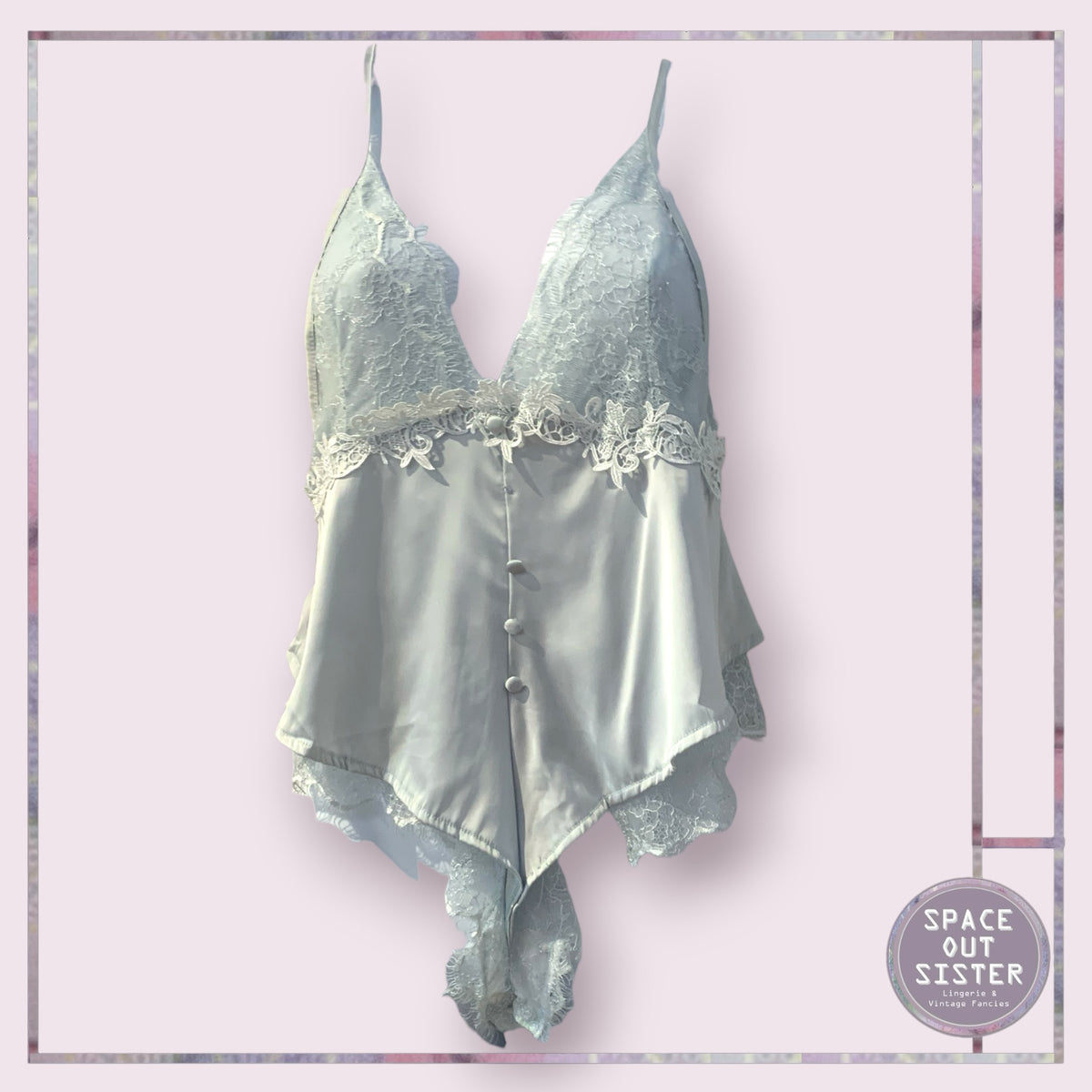Vintage Lace & Satin Teddy