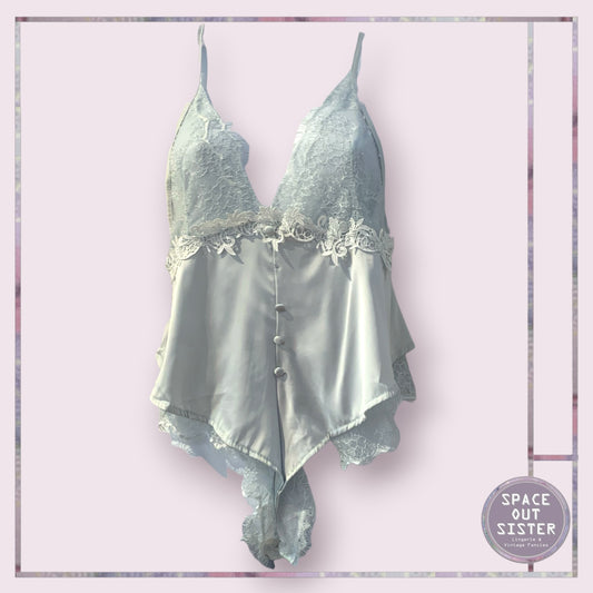 Vintage Lace & Satin Teddy