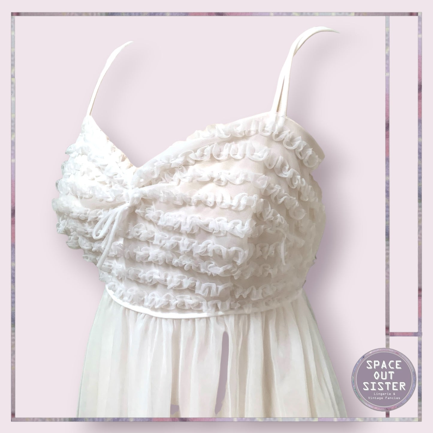 Vintage White Ruffle Nightdress