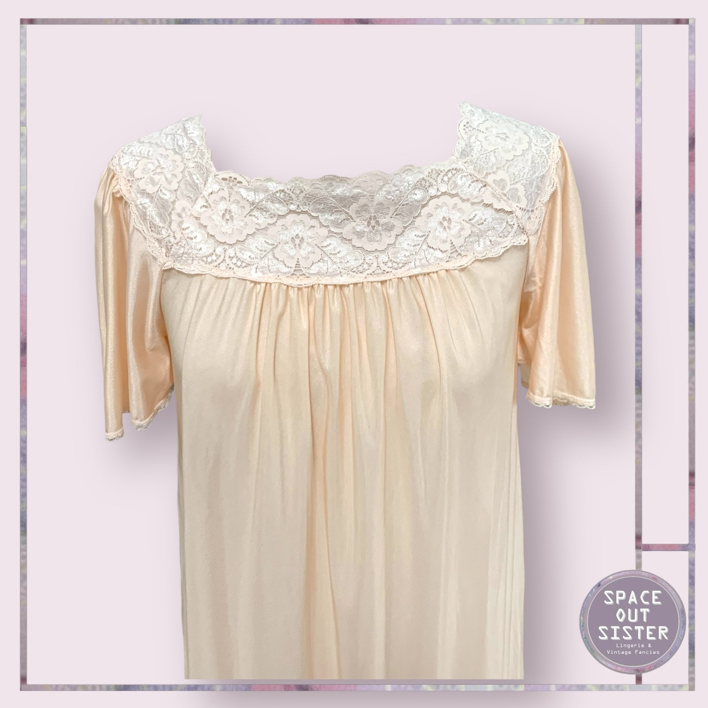 Vintage Square Neckline Nightdress