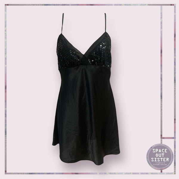 Vintage Enchanting Sequin Slip Dress