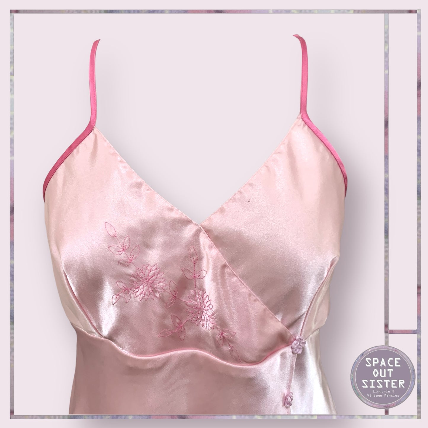 Vintage Rose Pink Slip Dress