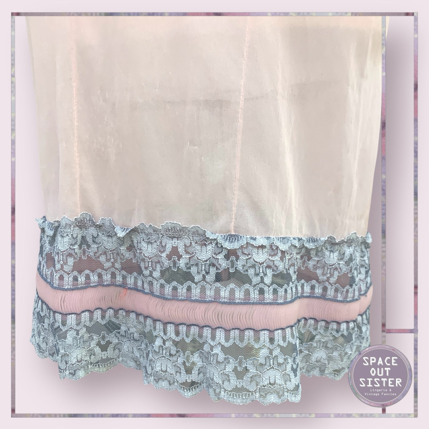 Vintage Pink & Grey Slip