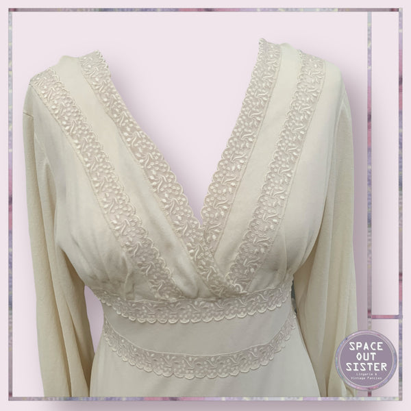 Vintage Circa 1970s Italian Caramel Nightdress
