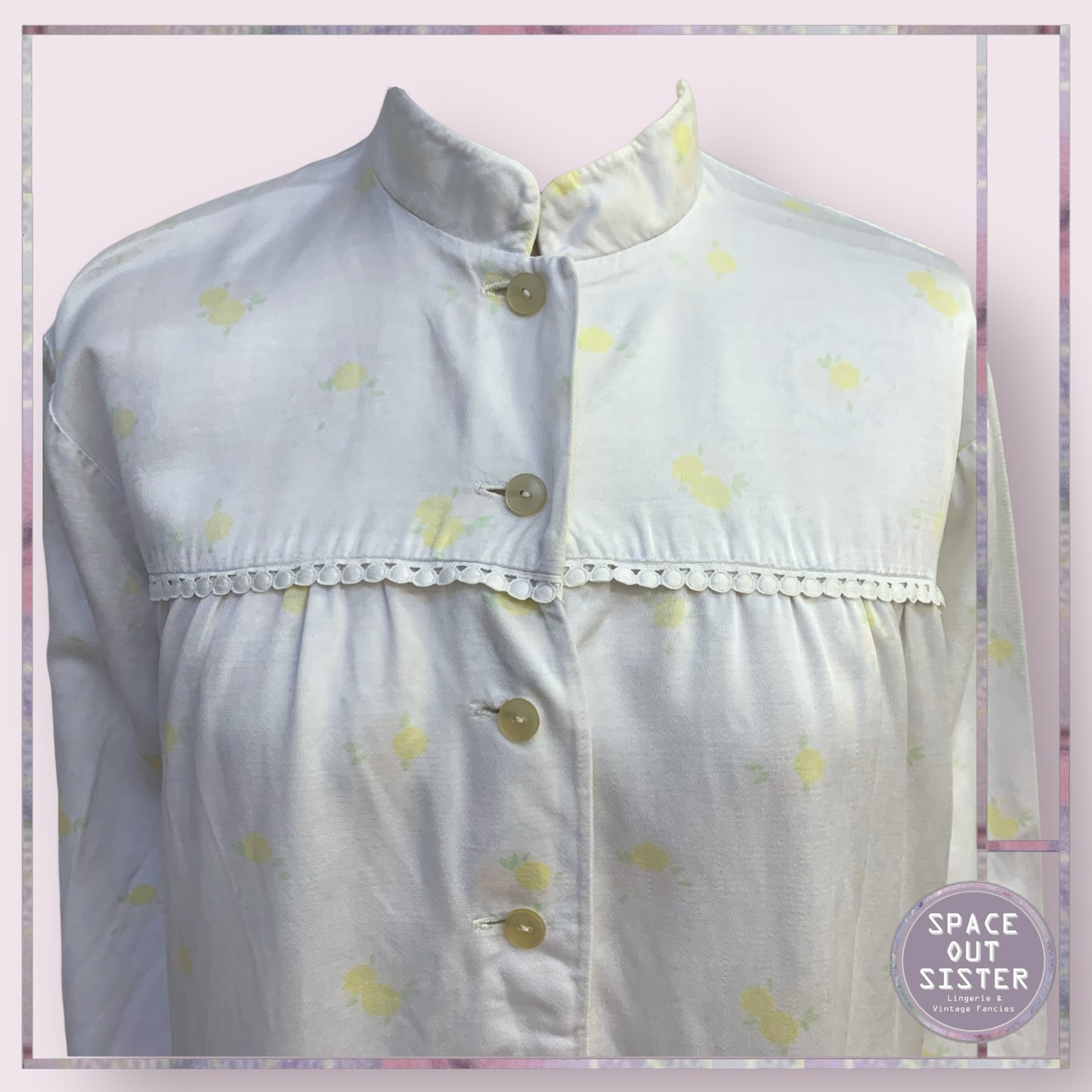 Vintage Lemon Rose Nightdress