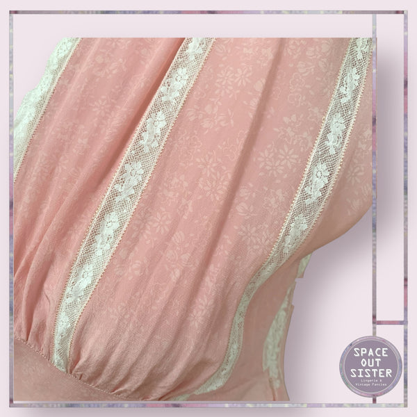 Vintage Circa 1940s Pastel Nightdress