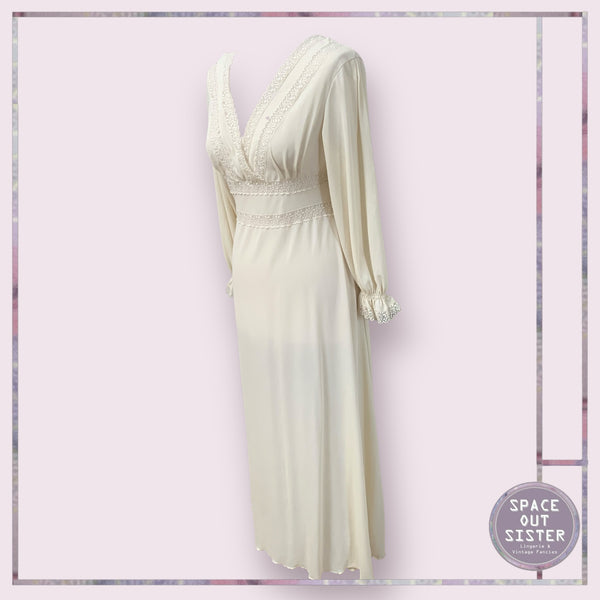 Vintage Circa 1970s Italian Caramel Nightdress
