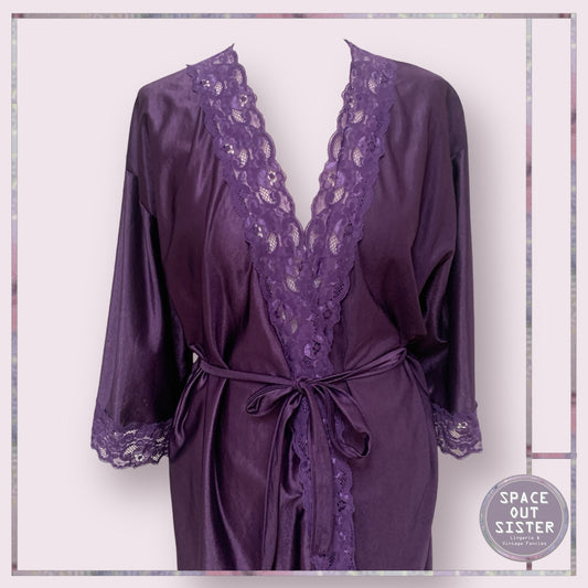Vintage Rich Purple Short Robe