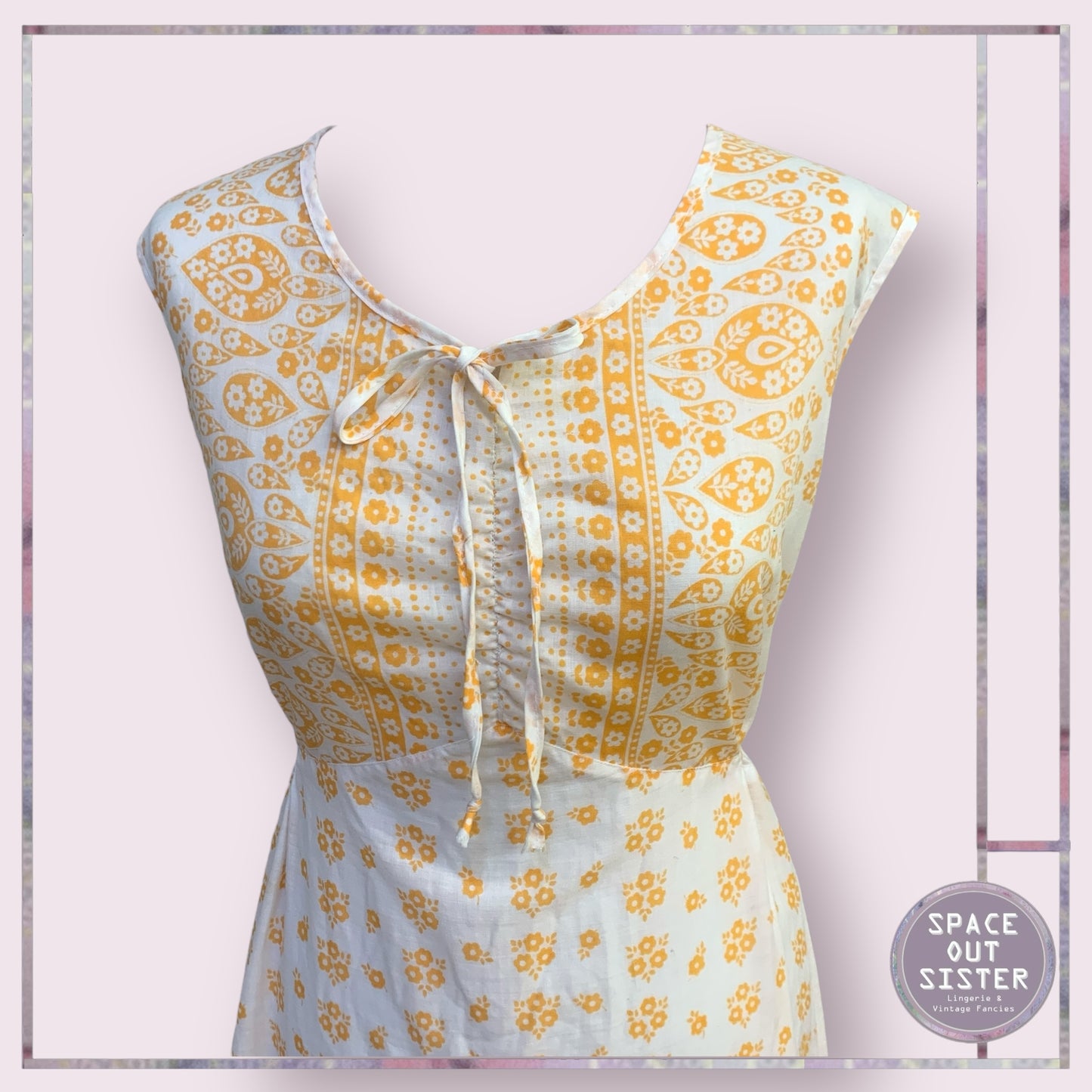 Vintage Orange Floral Nightdress