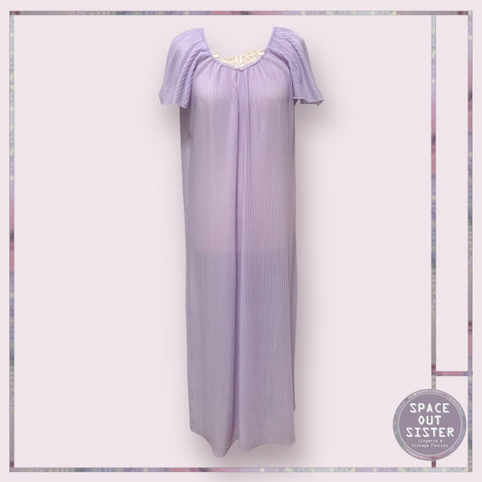 Vintage Pleated Lilac Nightdress