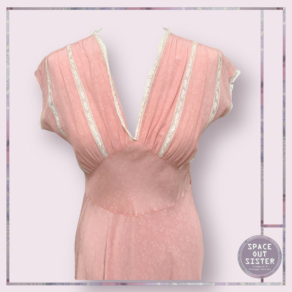 Vintage Circa 1940s Pastel Nightdress