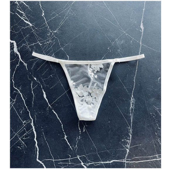 New 3-D Embroidery with Pearls G String by Kilo Brava