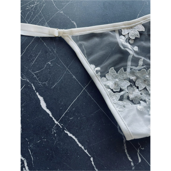 New 3-D Embroidery with Pearls G String by Kilo Brava