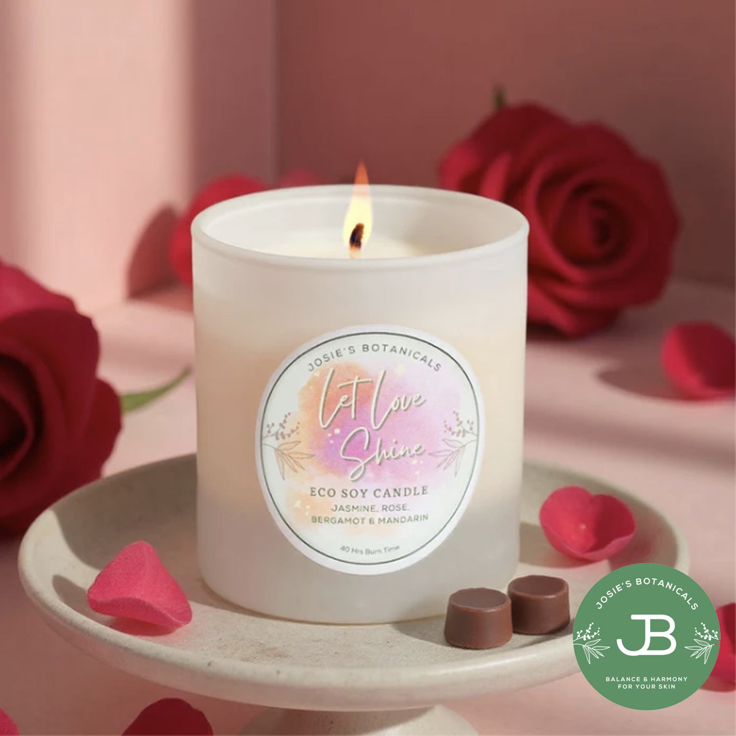 Let Love Shine Candle by Josie's Botanicals