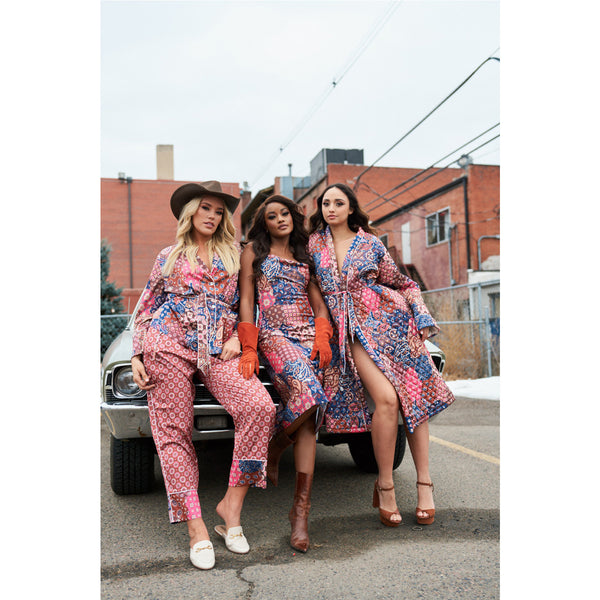 New Patchwork Midi Quilted Robe by Kilo Brava