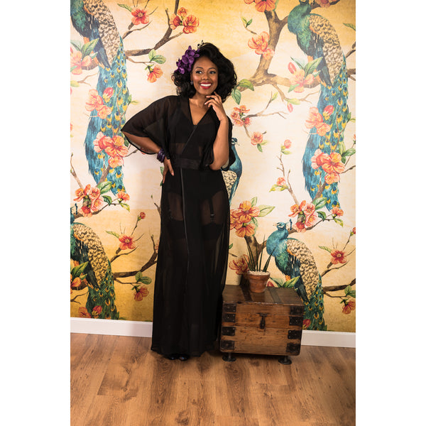 New 1930s Sheer Lounging Robe by What Katie Did